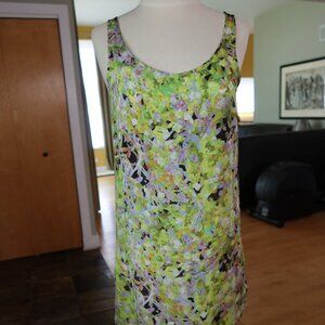 Roberto Cavalli long top/dress/coverup in green watercolor print size 38